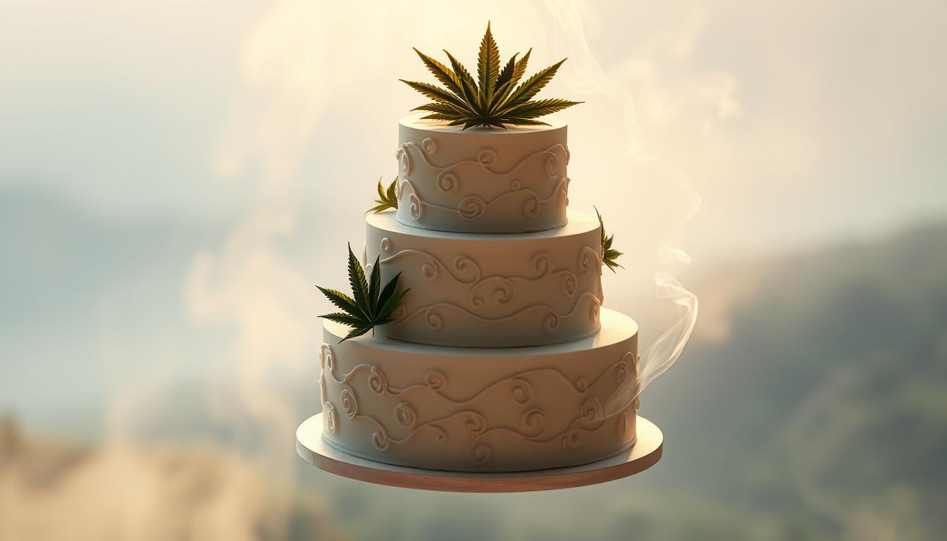cannabis wedding cake